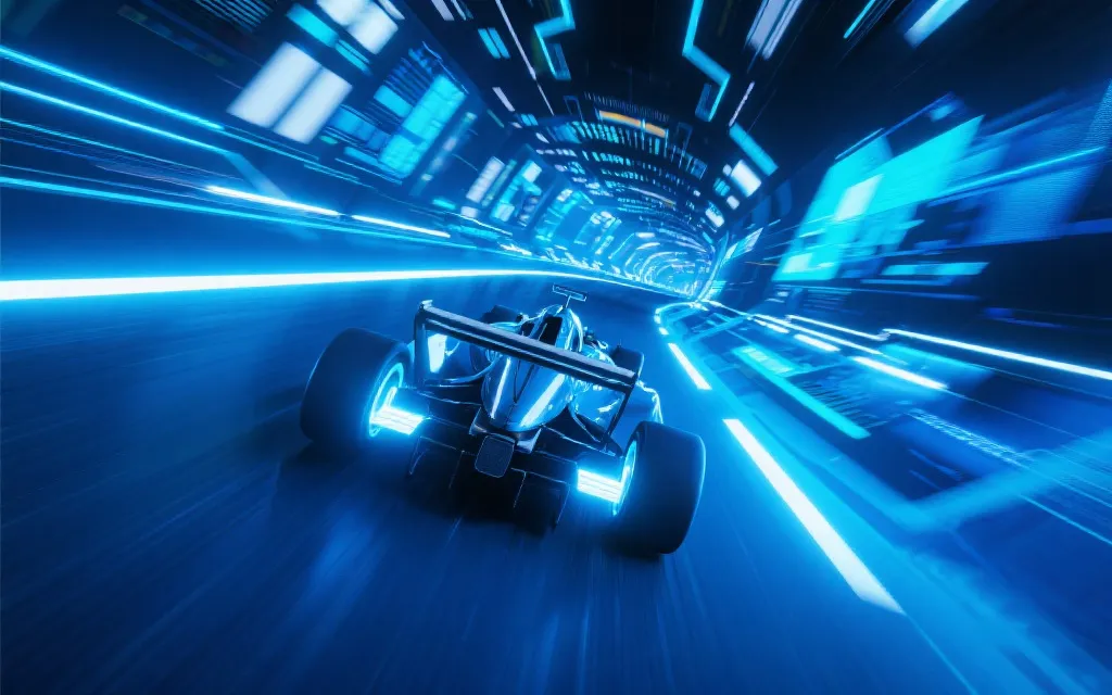 虚拟赛车场景,数字飞车,动态感强